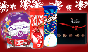 Quality Street, Père Noël Kit Kat, boîtes métalliques Kit Kat et Smarties, Black Magic