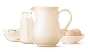 lait et les œufs