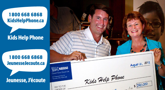 Nestlé Canada raises over $400,000 for Kids Help Phone in 2012