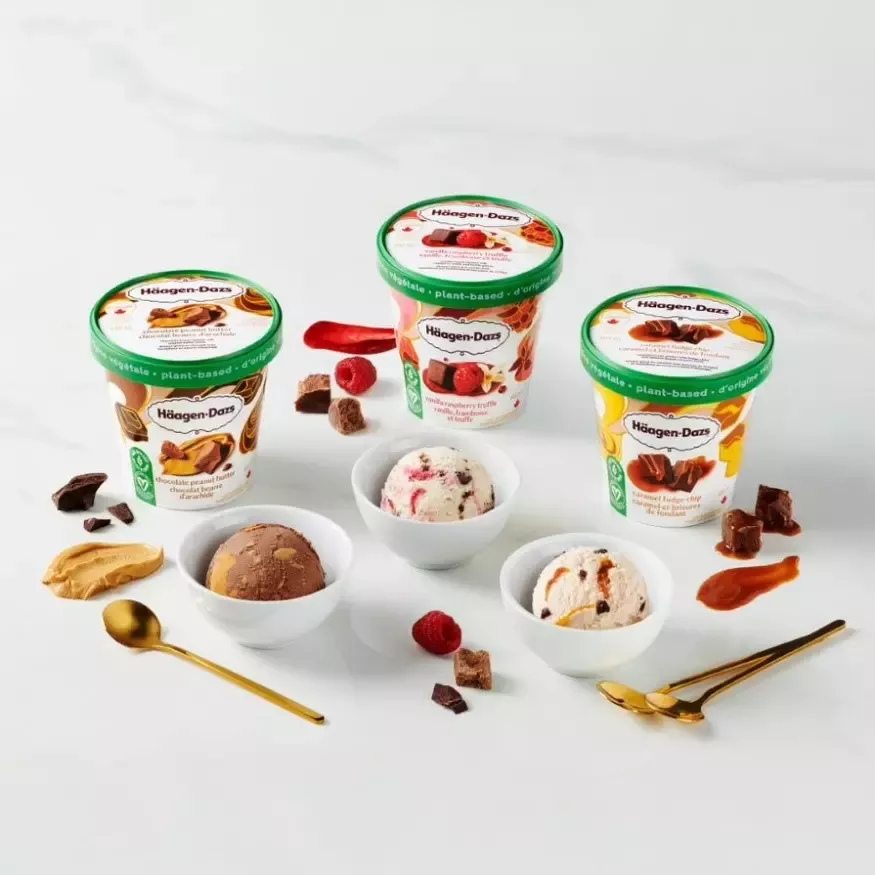 Announcing the launch of Häagen-Dazs Plant-Based collection in Canada, a variety of three oat-based dessert flavours with the signature creamy and decadent taste of Häagen-Dazs