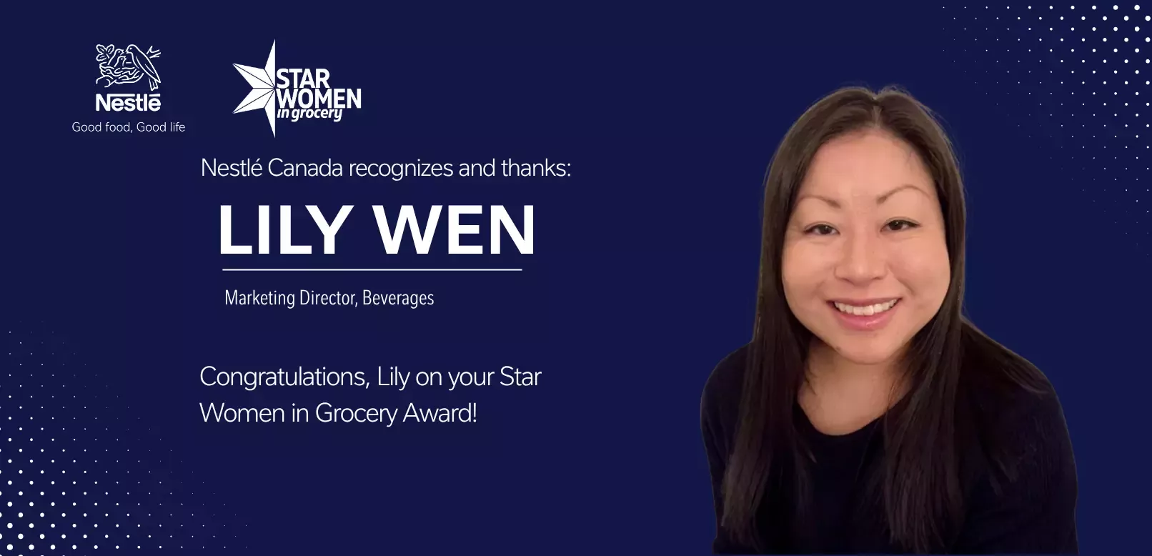 lily wen, women, blue shirt, star