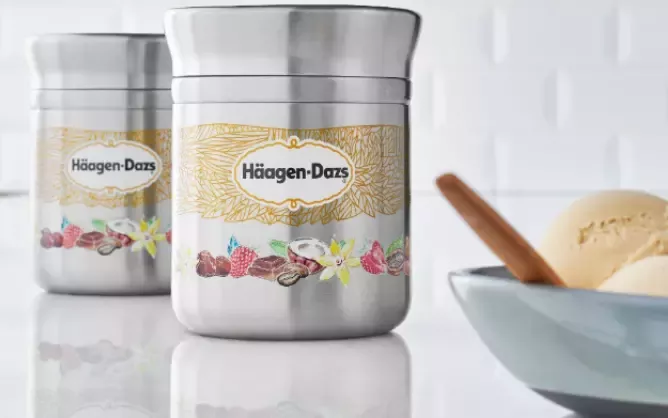 Häagen-Dazs reusable container