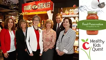 Nestle Canada employees and food exhibit logo