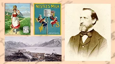 Henri Nestle collage of historical images