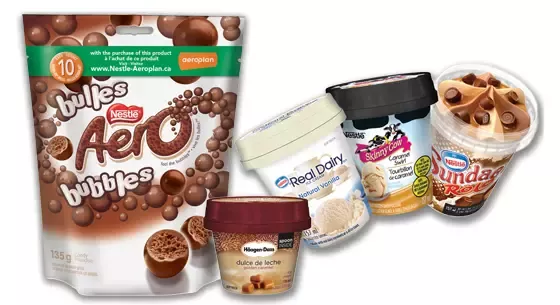 Aero Bubbles and Nestlé Single Serve Ice Cream Cups
