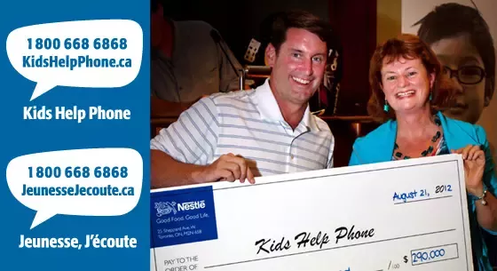 Nestlé Canada raises over $400,000 for Kids Help Phone in 2012