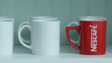 Red Nescafe mug